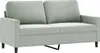 vidaXL 2-osobowa sofa jasnoszara 140 cm aksamitna Podgląd zdjęcia produktu 1