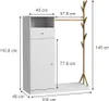 Armoire vestiaire Vicco Liria blanc/bambou 100x145cm avec Voir les images du produit 2