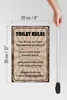 Holzschild Spruch 20x30cm toilet rules if you lift it up Produktbild-Vorschau 6