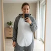 Pigiama Onesie Kigurumi Costume Travestimento Grigio Husky Anteprima dell’immagine prodotto 5