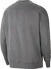 The back of a dark gray Nike pullover sweatshirt. Produktbild-Vorschau