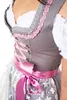 Dirndl Trachtenkleid Damen Sarah  Grau 3.Tlg 42 Produktbild-Vorschau 3