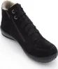 A black suede boot with laces and a zipper, shown from a side angle on a white background. Anteprima dell’immagine prodotto