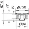 Sifone Dallmer Primus da 30 mm per bocchette 120x120 mm Anteprima dell’immagine prodotto 2