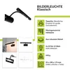 PICTURE LIGHTS Schwarz G9 Metall 29 cm breit Jugendstil Produktbild-Vorschau 2