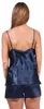 Damen Satin Nachtwäsche Pyjama Set Shorty mit Spitze; Produktbild-Vorschau 5