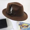 Fedora-Hut für Herren, mit Feder- und Schleifendekor, Produktbild-Vorschau 10