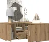 vidaXL Eckregal Artisan-Eichen-Optik 160x40x45 cm Produktbild-Vorschau 4