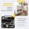 Schuhschrank schmal Holz, Schuhkipper Weiß, 2 Klappen, Produktbild-Vorschau 4