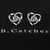 B.Catcher náušnice srdce dámské 925 stříbro zirkony dárek Náhled obrázku produktu 4
