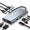USB C Hub Verteiler 11 in 1 HDMI 4K VGA LAN 100M USB 3.0 SD Produktbild-Vorschau 4