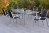 Merxx Gartenmöbelset Amalfi 7tlg. schwarz, 6 Stapelsessel, Produktbild-Vorschau 2