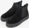 A pair of black Chelsea boots with thick soles are shown against a white background. Produktbild-Vorschau
