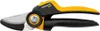 A close-up studio shot of a pair of Fiskars pruning shears. Produktbild-Vorschau