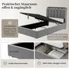 Merax Polsterbett 90x200 cm mit hydraulischem, Einzelbett Produktbild-Vorschau 7