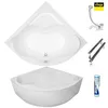 ECOLAM Badewanne Eckwanne Eckbadewanne Acrylwanne SELMA 140 Produktbild-Vorschau 6