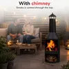 Piec ogrodowy z kominem BBQ Collection 44,5 x 44,5 x 134 cm Podgląd zdjęcia produktu 4