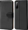 A black flip case for a Sony Xperia 10 III phone is shown from two angles. Náhled obrázku produktu