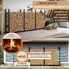 Portalegna da esterno metallo acciaio zincato 335x25x115 cm Anteprima dell’immagine prodotto 4