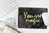 MuchoWow® Mauspad Mousepad Zitate - Magie - Gold - Schwarz Produktbild-Vorschau 5