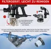 Collage demonstrating how to clean a vacuum cleaner's dustbin and filter. Voir les images du produit