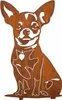 Edelrost Chihuahua (Kurzhaar) - Rost Deko Hund Rostfigur Produktbild-Vorschau 1