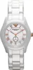 A white ceramic Emporio Armani watch with rose gold accents. Produktbild-Vorschau