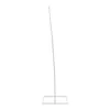 A white metal stand with a square base and a curved upright pole, presented against a white background. Náhled obrázku produktu