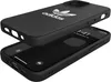A black Adidas phone case is shown floating above an iPhone 13 Mini. Anteprima dell’immagine prodotto