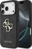 A black Guess branded phone case with a gold logo is shown on a gray background. Náhled obrázku produktu