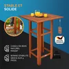 CASARIA® Barový stůl dřevo 110 cm vysoký 75 x 75 cm Náhled obrázku produktu 3