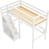 Merax Etagenbett 90x200cm mit Treppe und Stauraum, Hochbett Produktbild-Vorschau 9