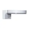 A white wall-mounted light fixture with a motion sensor. Produktbild-Vorschau