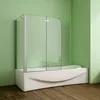 B.100cmxH.140cm Badewannenaufsatz 2-tlg. Faltwand mit 70cm Produktbild-Vorschau 1