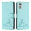 Leder Hülle für Motorola Moto E32 Süße Katze Flip Case Produktbild-Vorschau 2