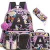 Set di zaino per scuola, modello femminile, composto da 3 Anteprima dell’immagine prodotto 1