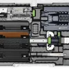 A close-up overhead view of a tool kit organizer with various tools and compartments. Náhľad obrázku produktu