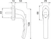 HOPPE Fenstergriff TOKYO - Druckknopf 90°, VK 7 x 32 mm, Produktbild-Vorschau 2