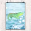 Mr. & Mrs. Panda Bild Krokodil DIN A2 - Oceanblue - Produktbild-Vorschau 2