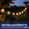 LED Solar Lichterkette Rattan 380x6,5x5,5cm Kunststoff 10 Produktbild-Vorschau 3