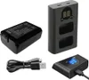 Trade-Shop 2in1 Set: Akku 1300mAh + USB-C Dual LCD Produktbild-Vorschau 1