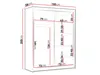A diagram showing the dimensions of a wardrobe. Produktbild-Vorschau