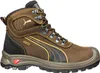 A single brown Puma work boot is shown against a white background. Produktbild-Vorschau