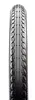 A close-up, top-down view of a bicycle tire with a distinct tread pattern. Anteprima dell’immagine prodotto