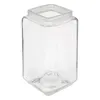 A clear glass jar with a square opening and a square base. Náhled obrázku produktu