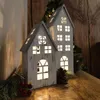 Holz LED Haus weiß silber 2er Set - klein und groß Produktbild-Vorschau 10