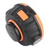 A close-up, angled view of a black and orange trimmer head against a white background. Podgląd zdjęcia produktu