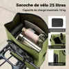 Wiltec Sacoche sac à dos étanche pour porte-bagages olive – Voir les images du produit 4