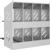 A white metal nesting box with 8 compartments for chickens. Voir les images du produit