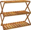 Scaffale pieghevole a 3 ripiani marrone 70x31x63 cm in Anteprima dell’immagine prodotto 1